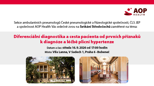 Diferenciální diagnostika a cesta pacienta od prvních příznaků k diagnóze a léčbě plicní hypertenze